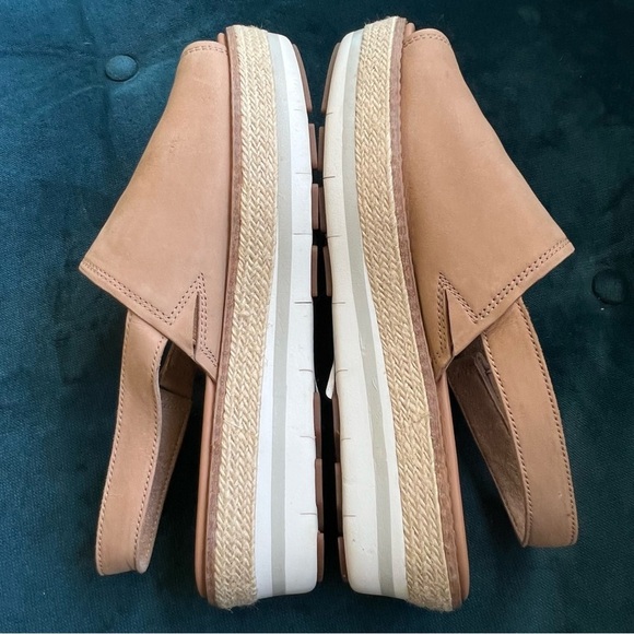 TIMBERLAND EMERSON PEEP TOE RAFFIA ESPADRILLE PLATFORM SANDALS SIZE 9 TAN - Picture 10 of 11